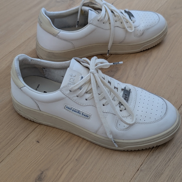 Men's Cream Sneakers - Picture 1 of 4